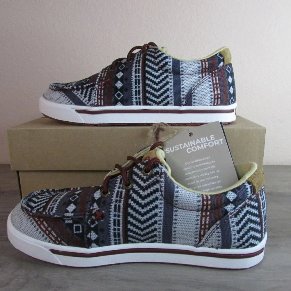 Twisted X Kid's Hooey Loper Casual Loafer Shoe - Dark Baja YHYC006
